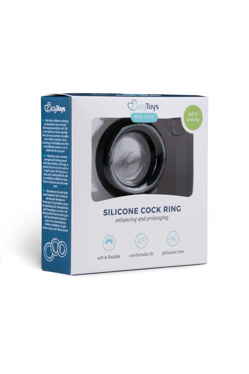 Siliconen Cockring Small - Zwart