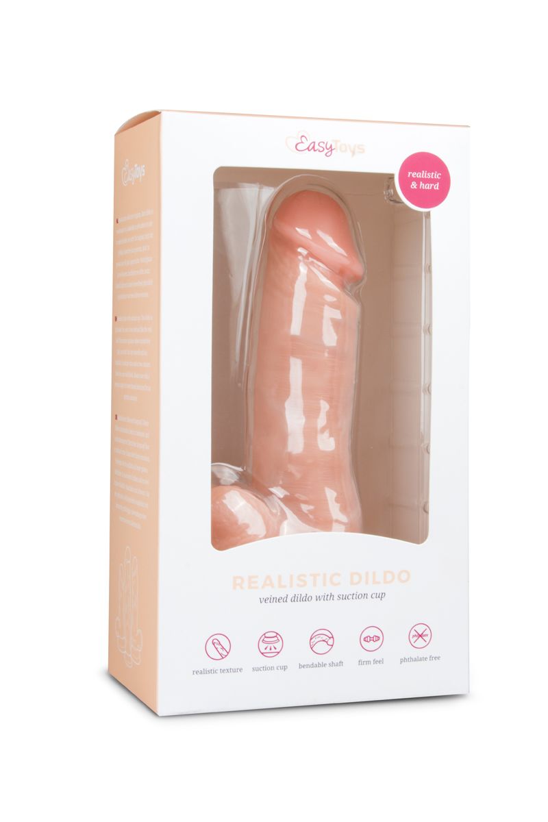 Realistische Dildo Met Balzak - 17,5 cm