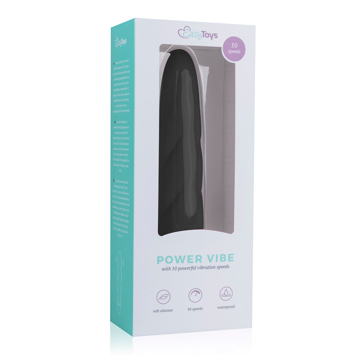 Zwarte siliconen vibrator