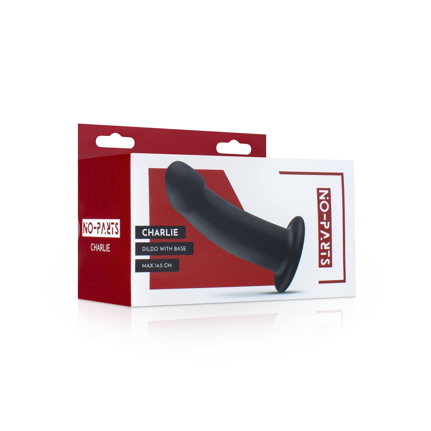 No-Parts - Charlie Dildo 14.5 cm - Zwart