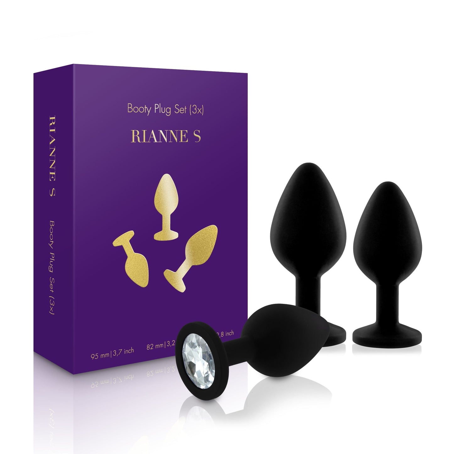 Rianne S - Soiree Booty Plug Set - Zwart