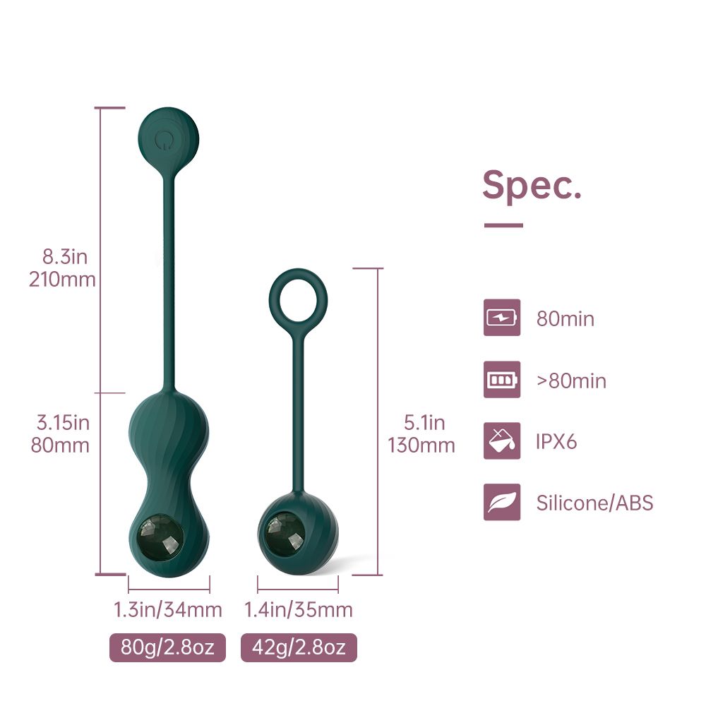 Magic Motion - Duo Smart Kegel Vibrator met Gewichtenset - Groen