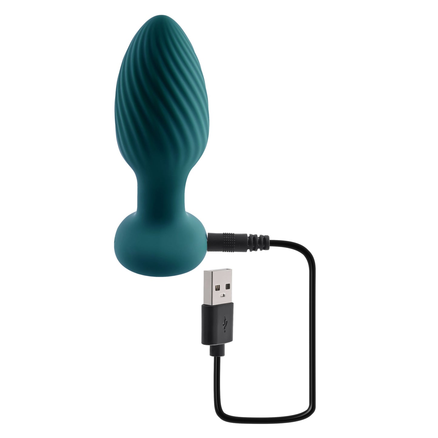 Playboy - Spinning Tail Teaser Buttplug - Teal