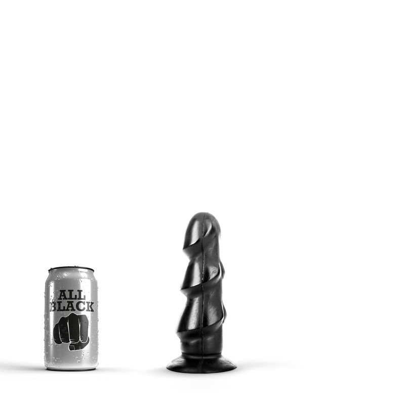 Zwarte Anaal Dildo Met Ribbels