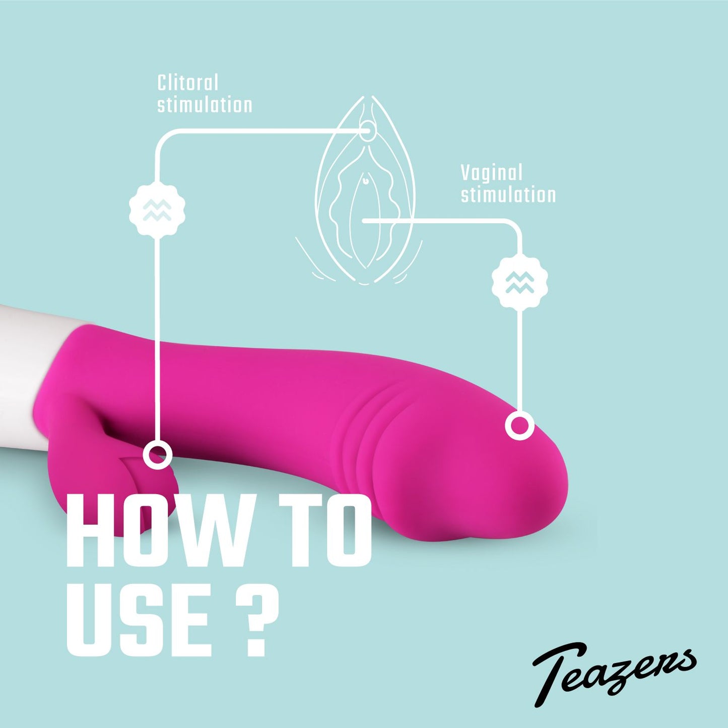 Realistische Rabbit Vibrator - Roze