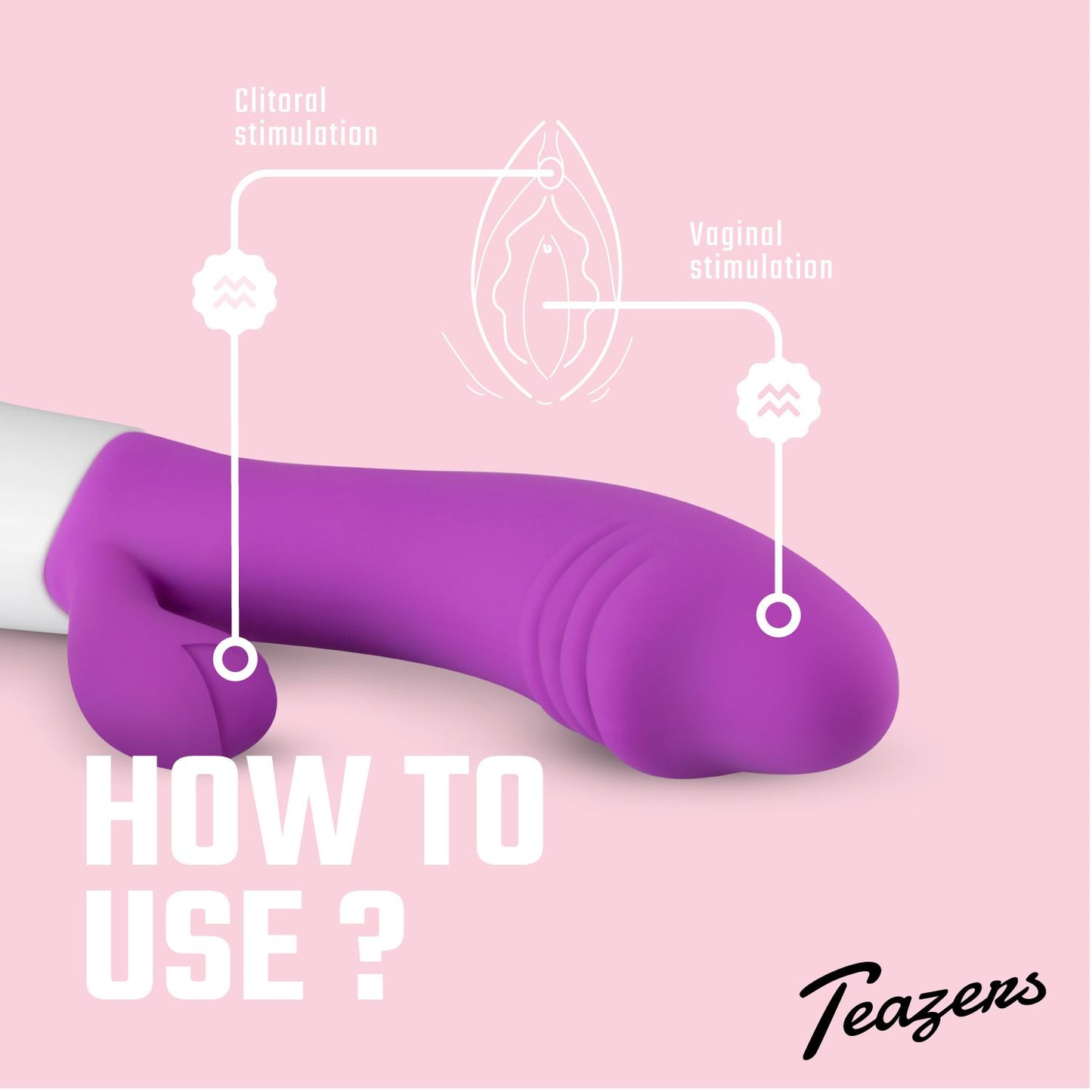 Realistische Rabbit Vibrator - Paars