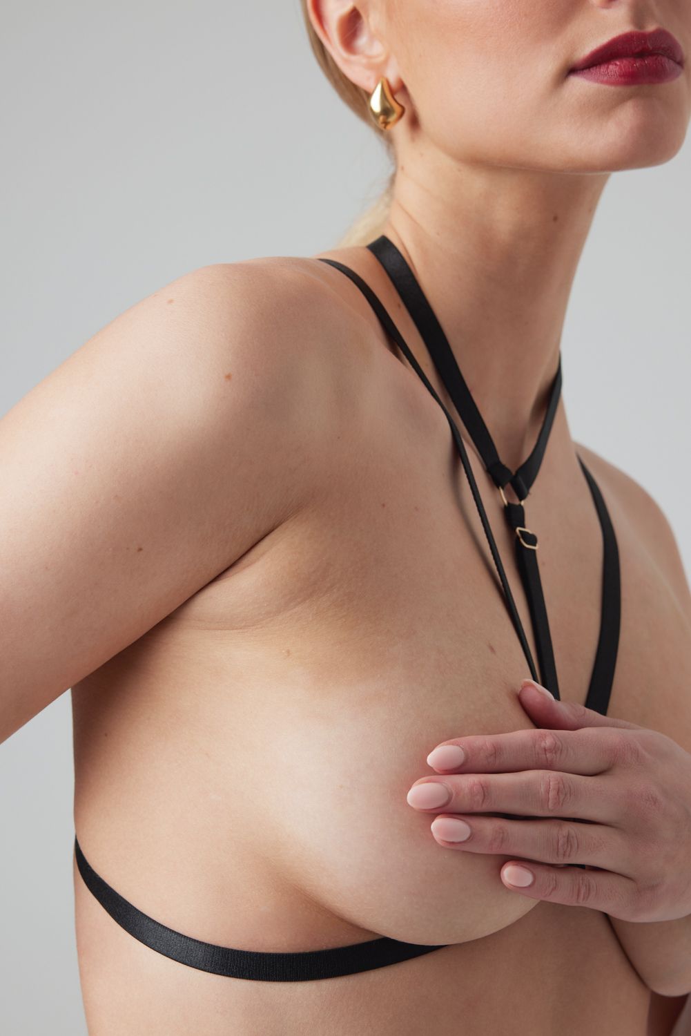 Strappy Harness Bralette Secret Love- black