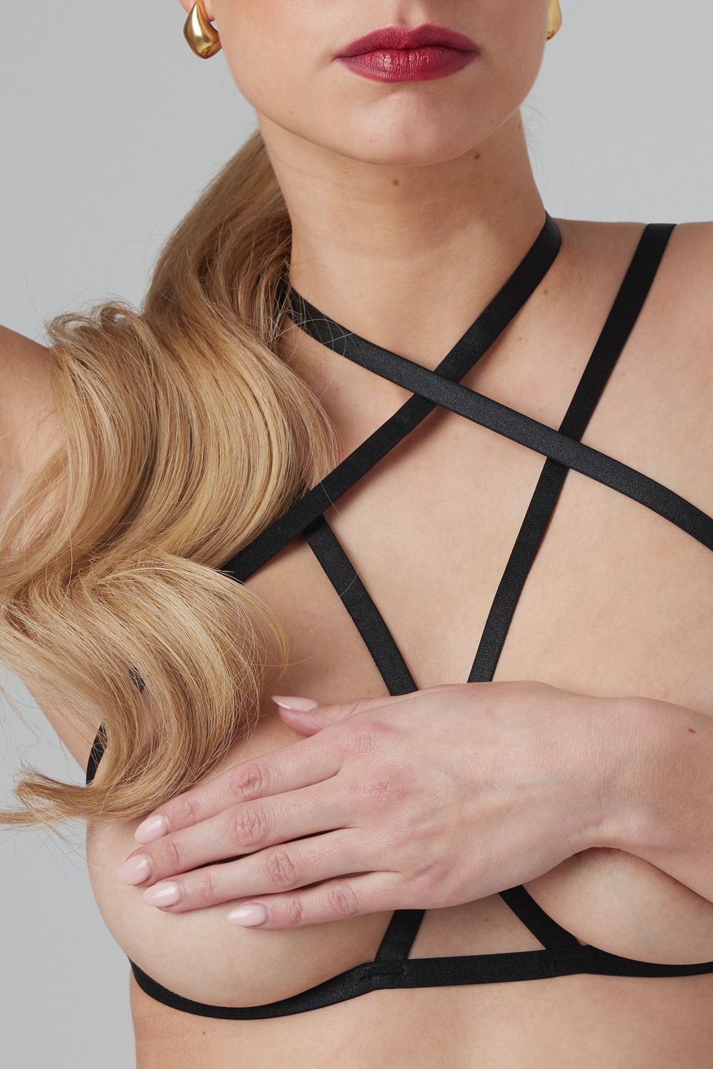 Strappy Harness Bralette Fia - zwart