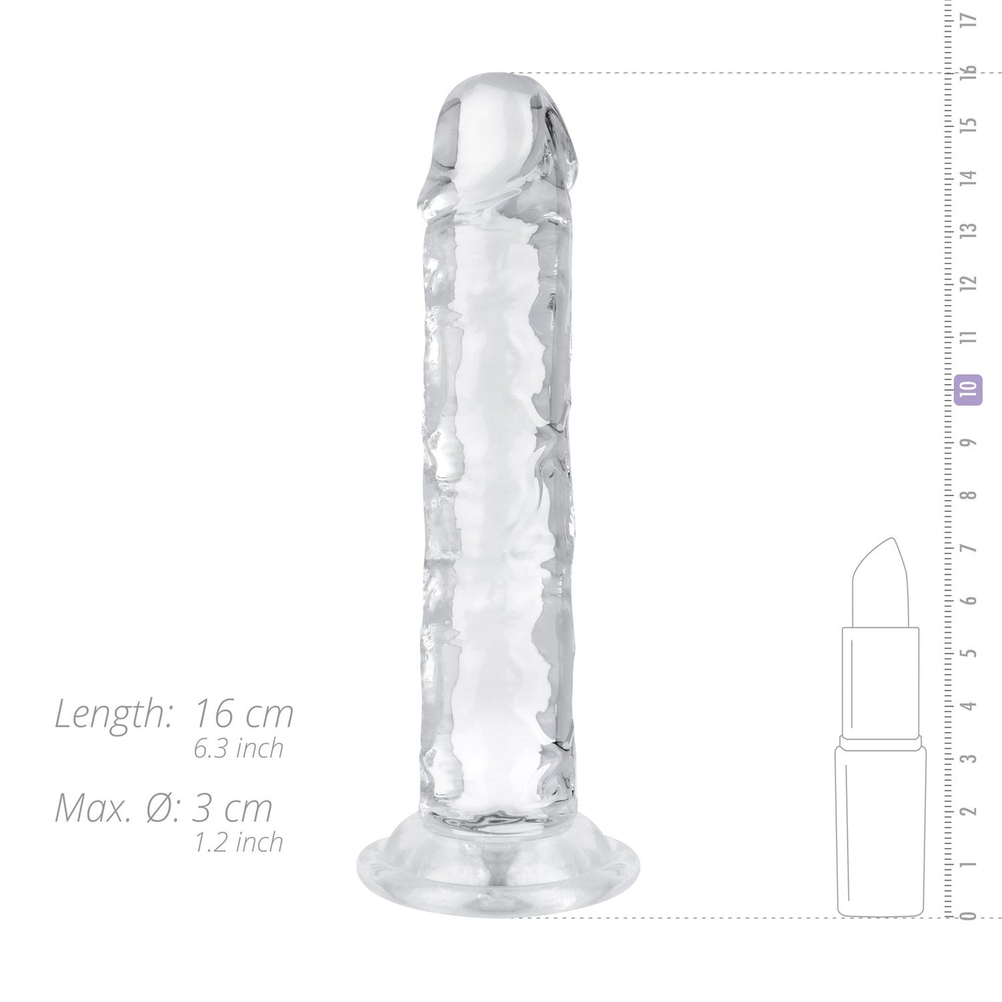 Jelly Dildo zonder Ballen - 14 cm