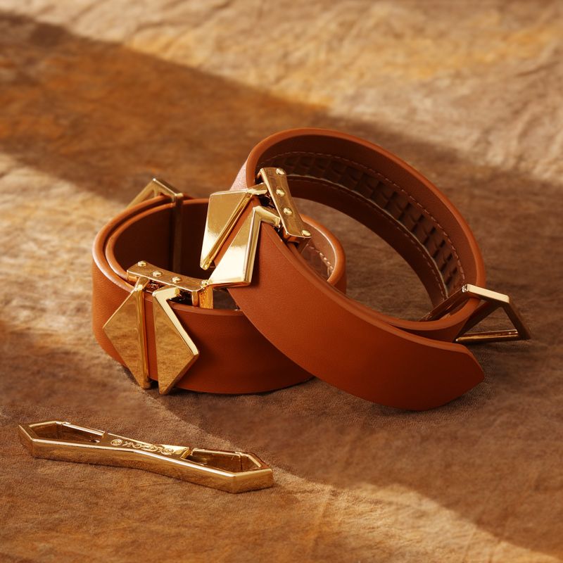 LOCKINK - Enkel- en enkelboeien Set - bruin