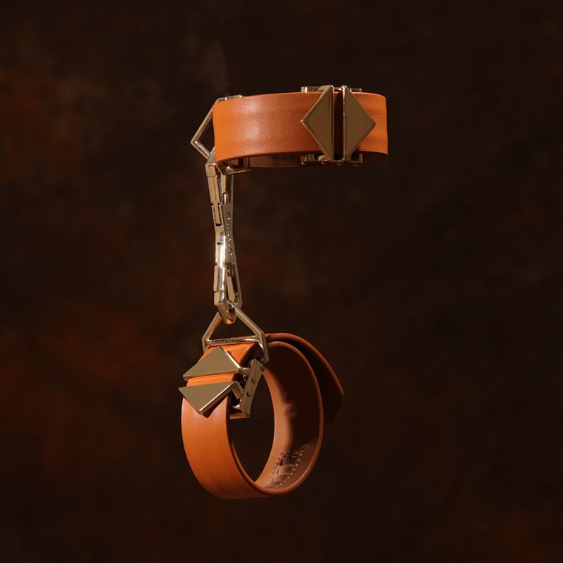 LOCKINK - Enkel- en enkelboeien Set - bruin
