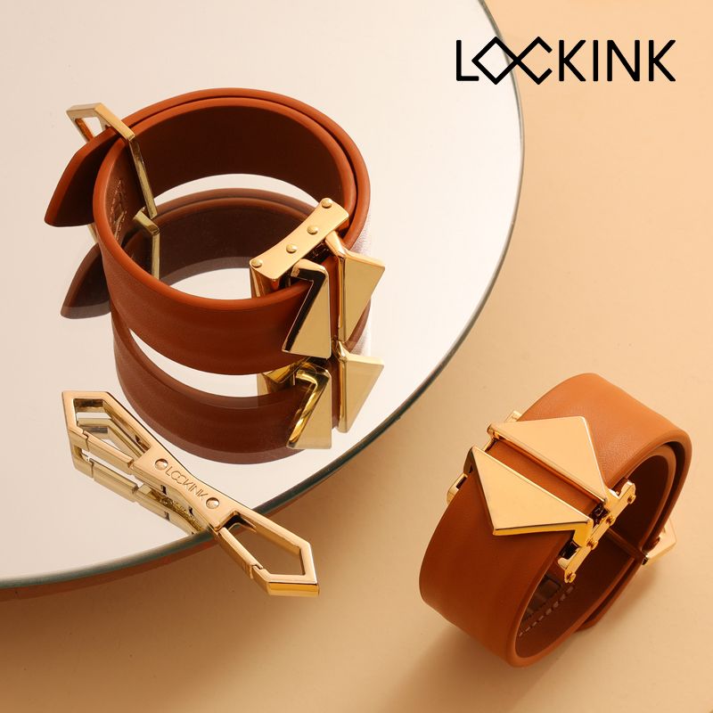 LOCKINK - Enkel- en enkelboeien Set - bruin