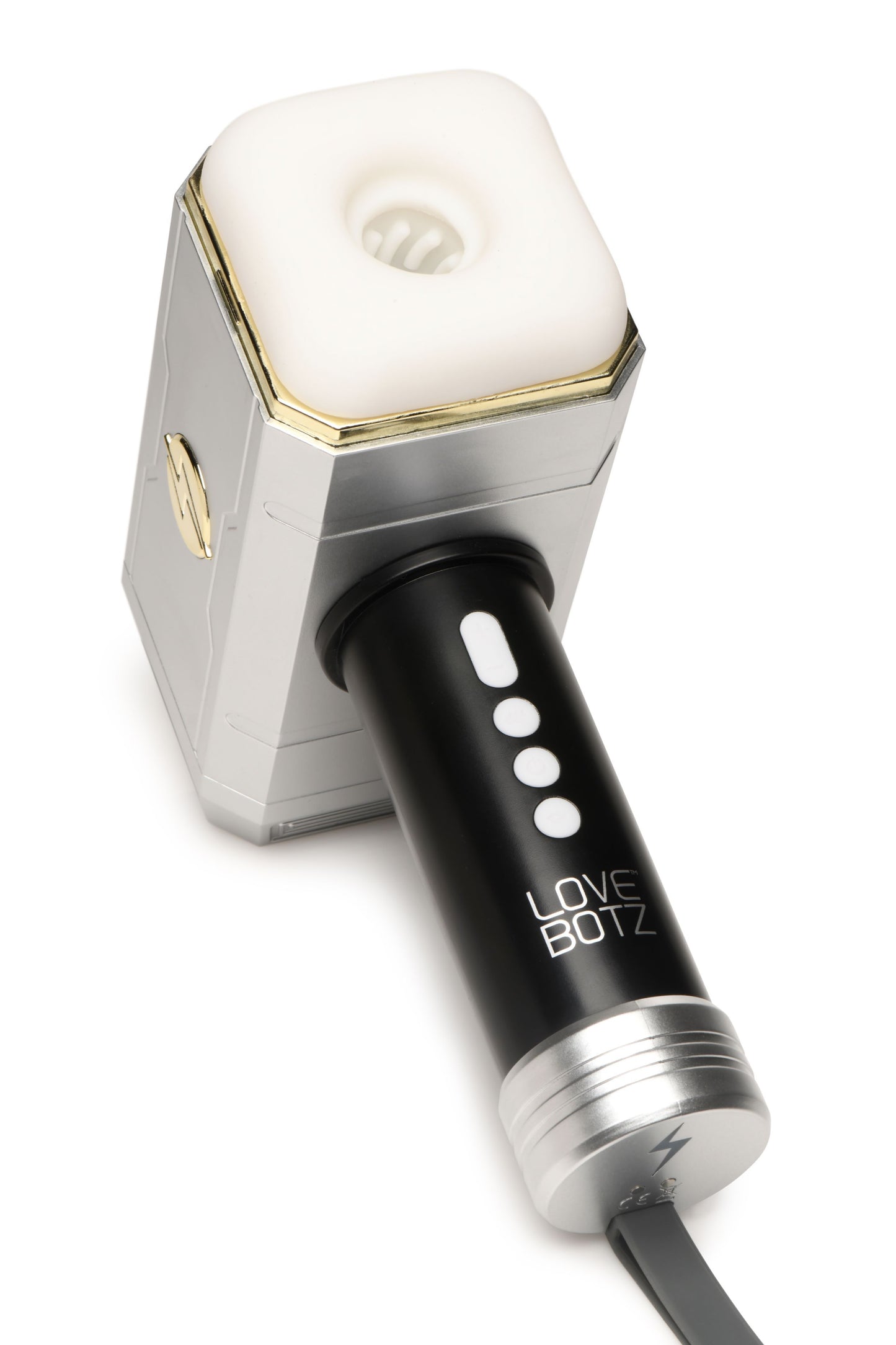 XR Brands - Thunder Stroker Zuigende Masturbator - Zilver&Zwart