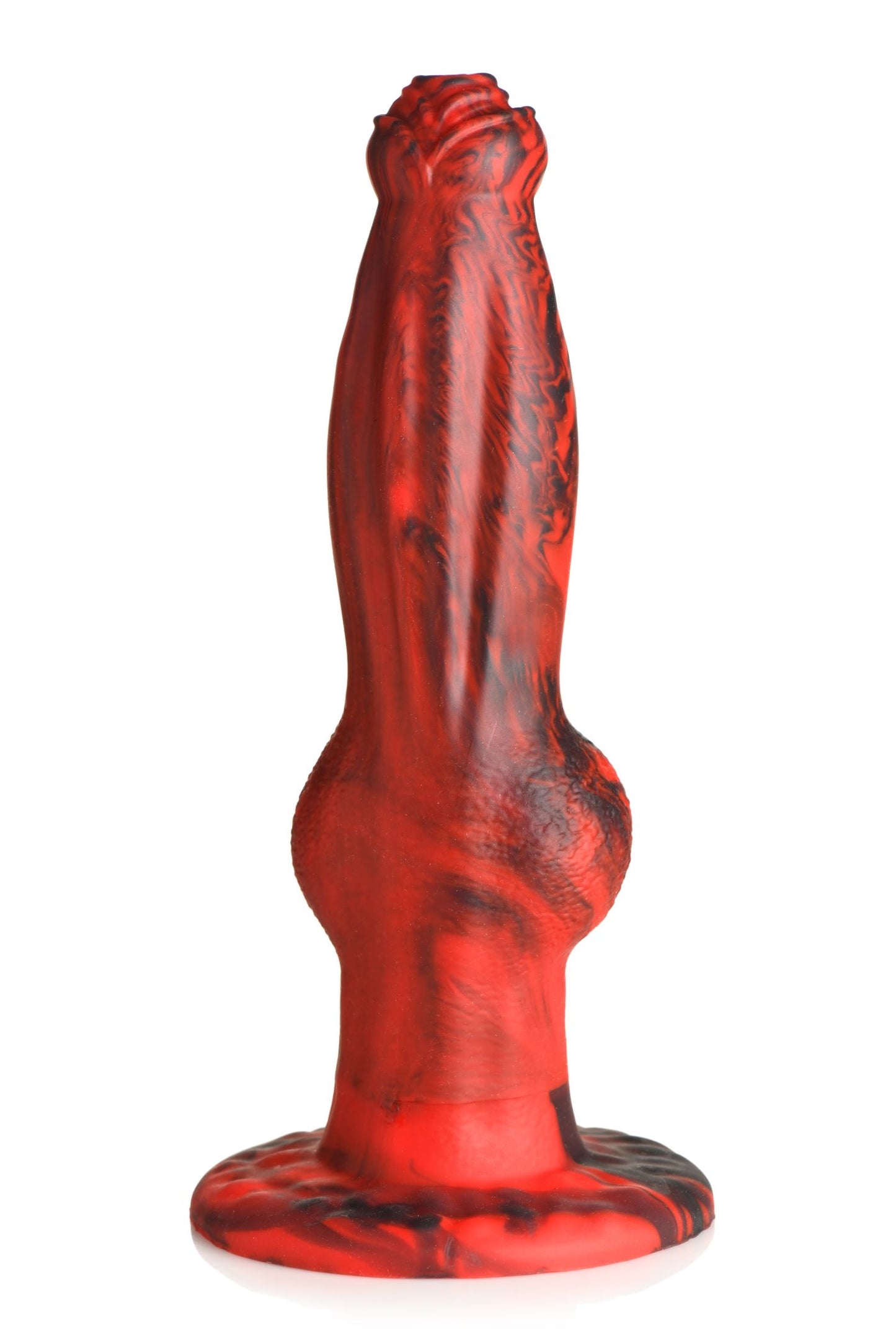 XR Brands - Hel-Wolf Stuwende & Vibrerende Dildo - Rood & Zwart