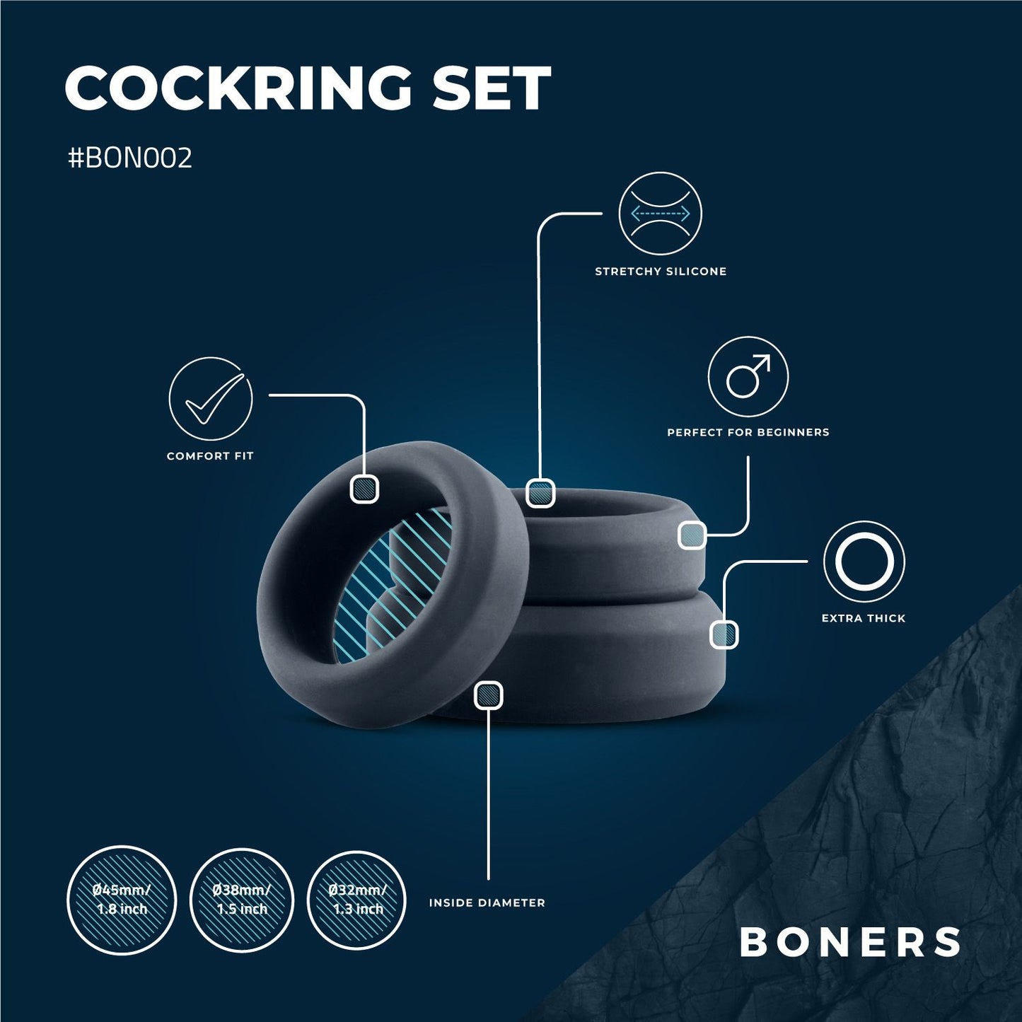 Boners Cockring Set 3-delig