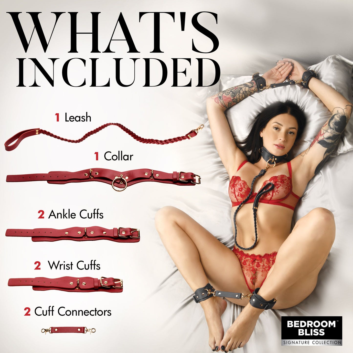 XR Brands - Lover's Restraints Set - Rood