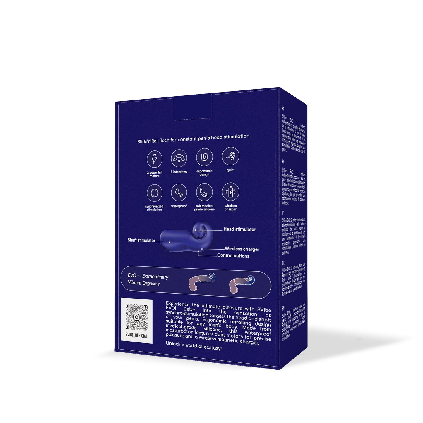 Snail Vibe EVO Masturbator - Marine Blauw