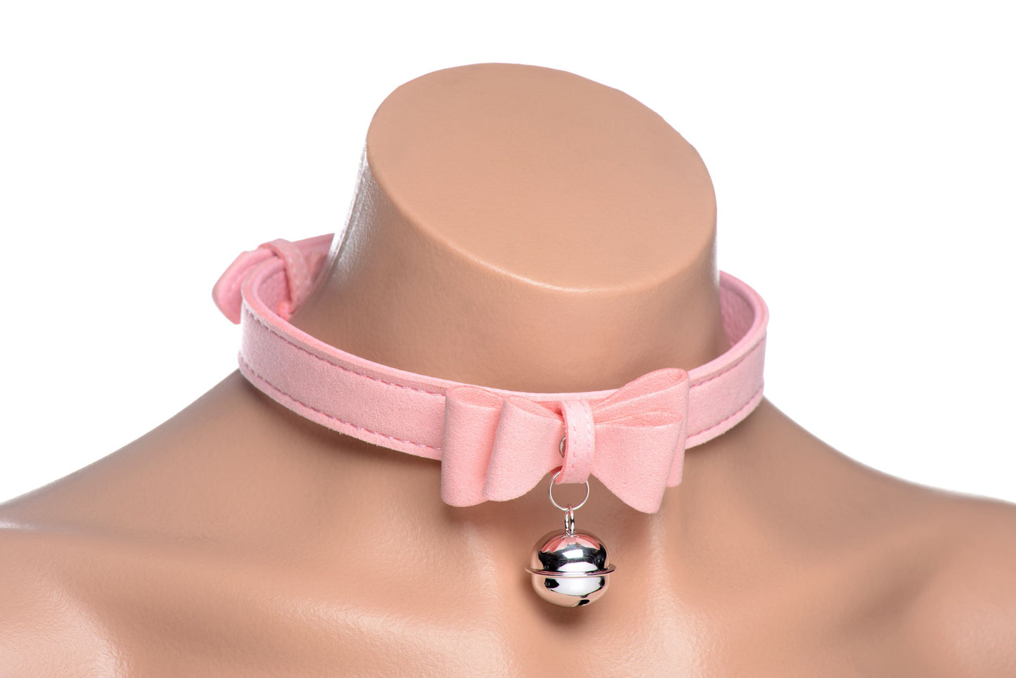 Golden Kitty Collar Met Kattenbelletje - Roze/Zilver