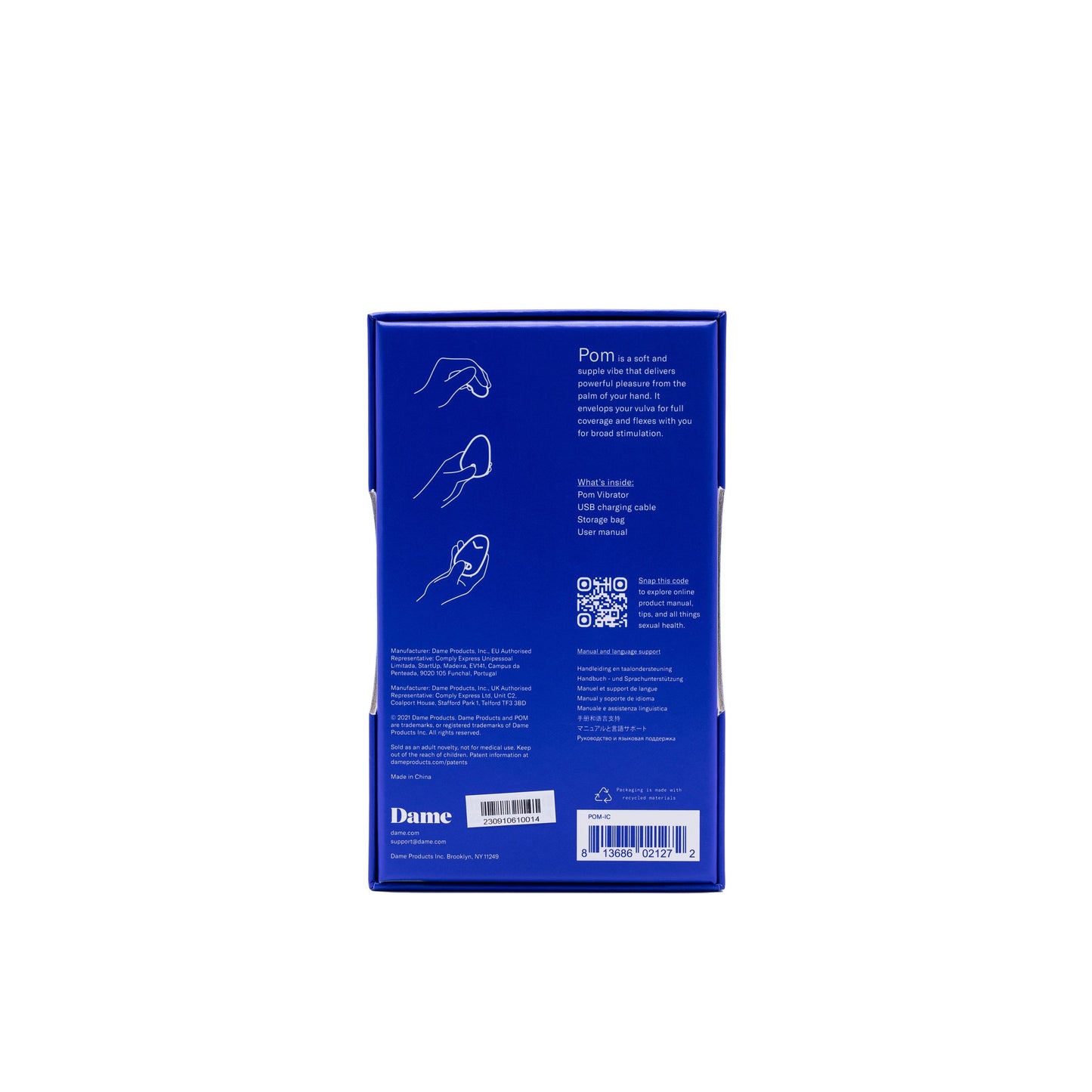 Dame - Pom Flexibele Vibrator - Ice