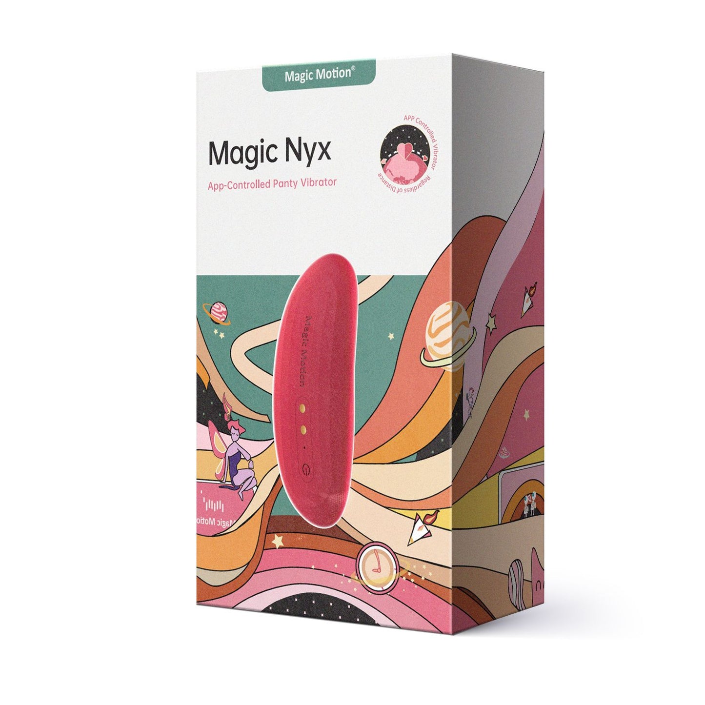 Magic Motion - App Gestuurde Nyx Smart Panty Vibrator - Rood