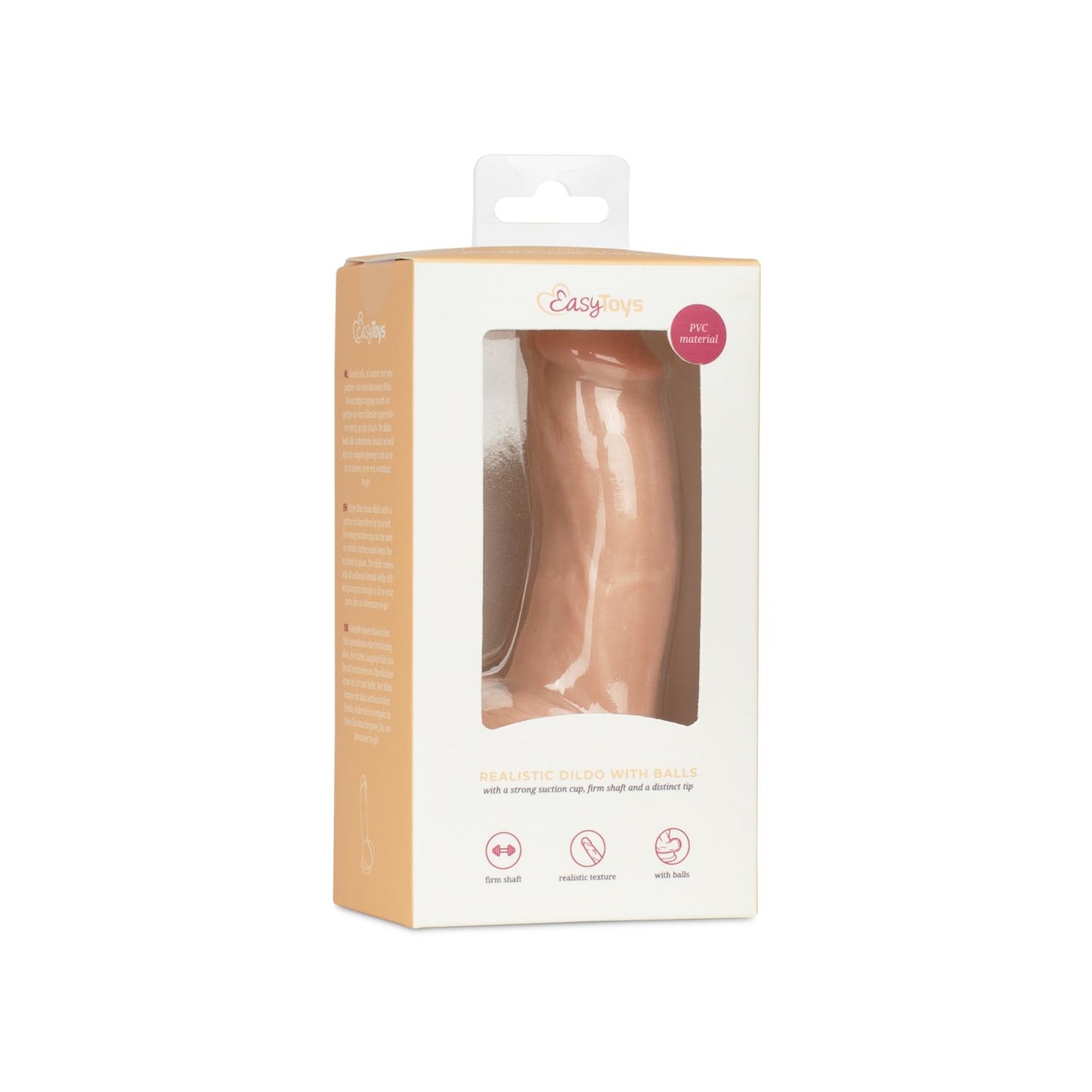 Dildo met ballen 12 cm - Beige