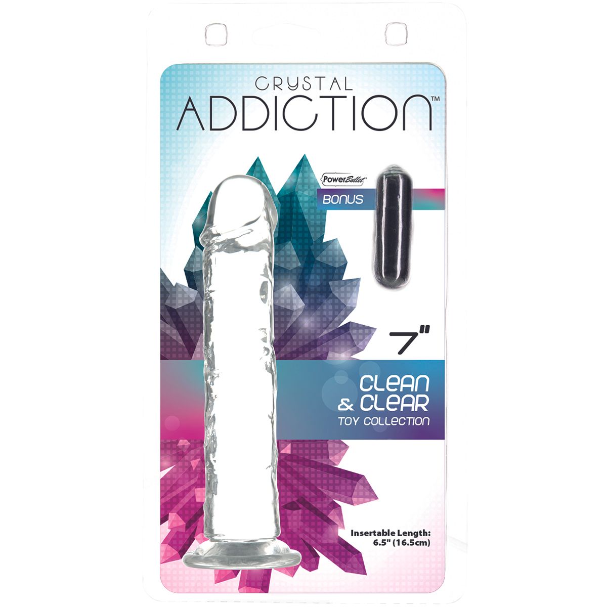Crystal Addiction - Transparante Dildo - 18 cm