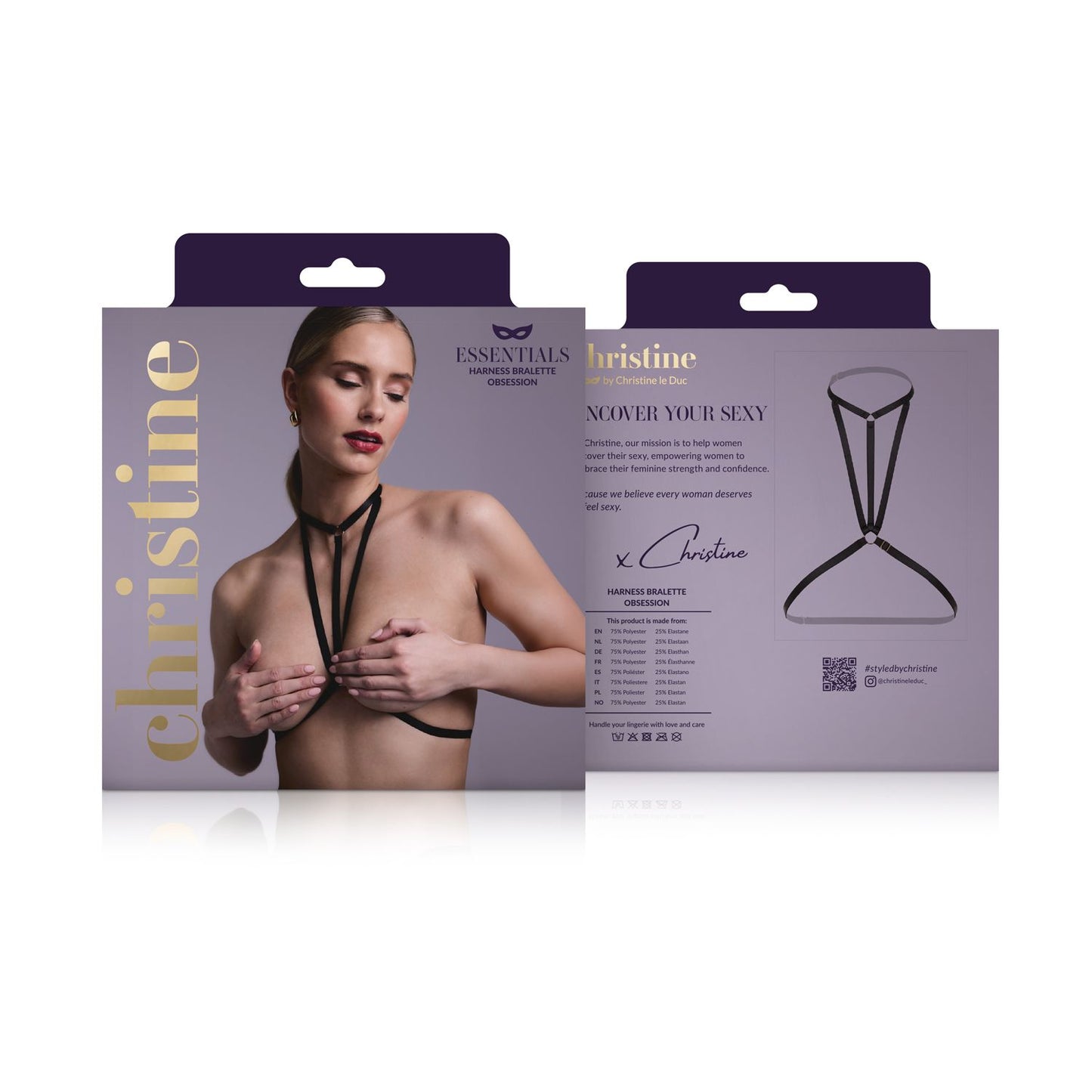 Strappy Harness Bralette Obsession - zwart