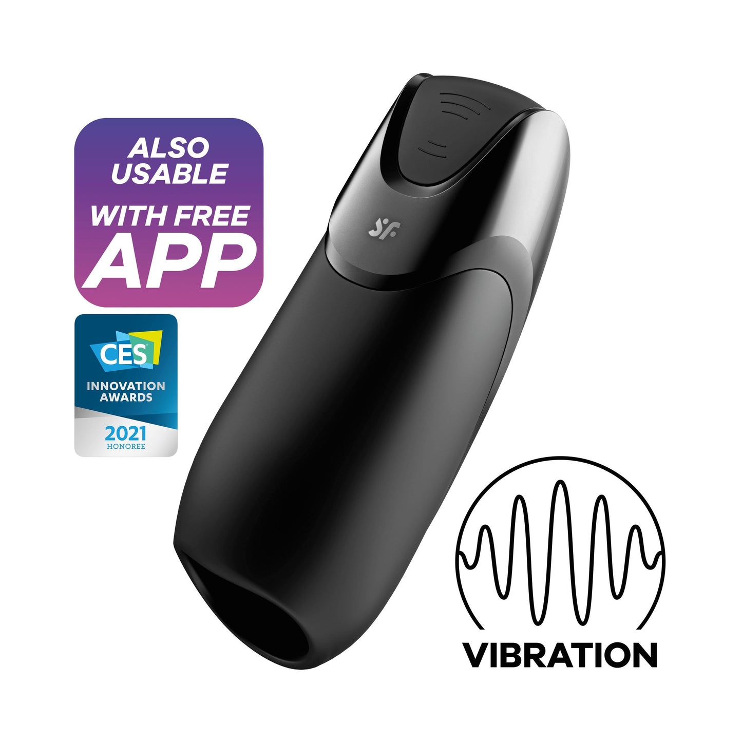 Satisfyer Men Vibration+ Connect App - Zwart