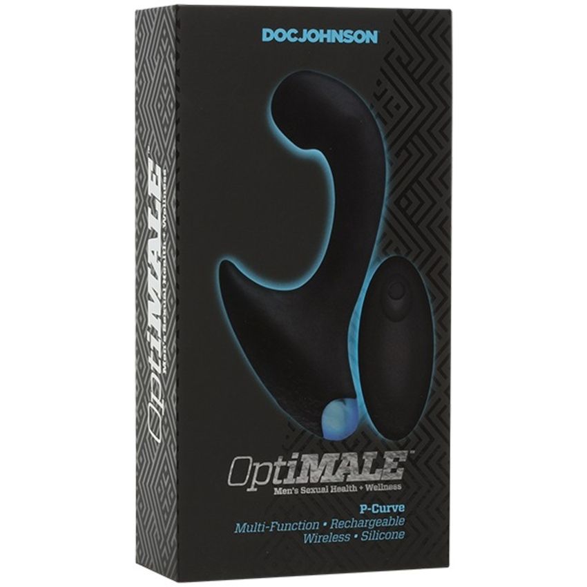 Doc Johnson - OptiMALE Vibrerende P-Curve - Zwart