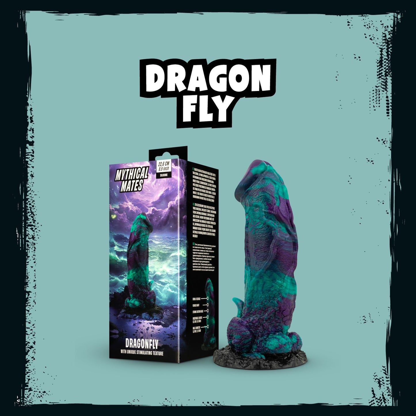 Mythical Mates - Dragonfly Dildo Paars & Groen
