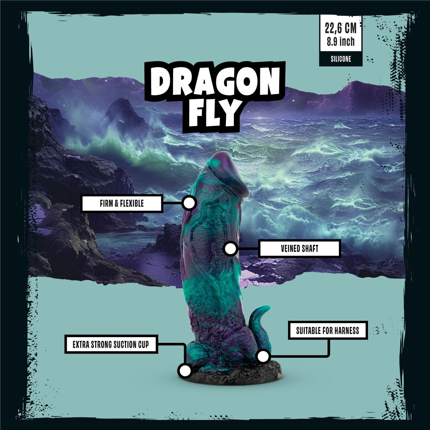 Mythical Mates - Dragonfly Dildo Paars & Groen