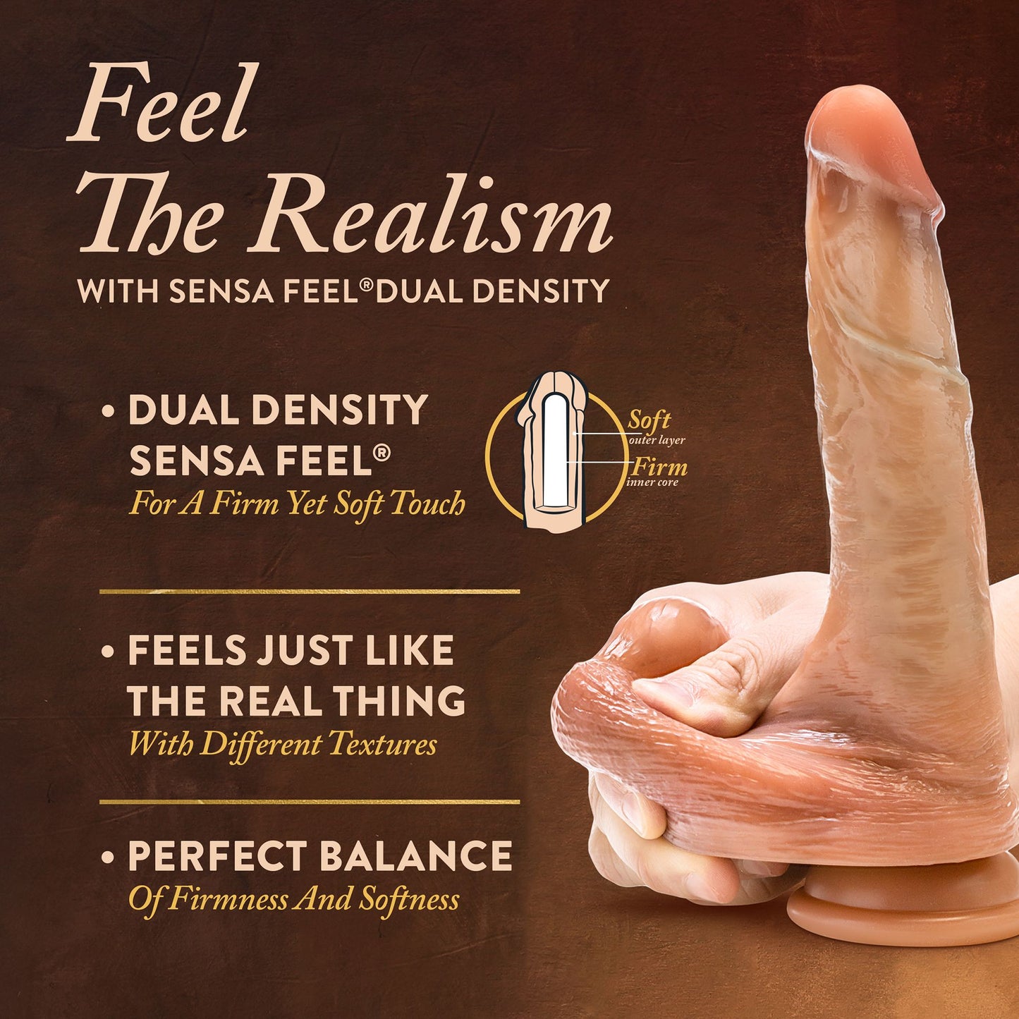 Blush - Renaissance DaVinci Dildo met Schuivende Voorhuid - 20 cm