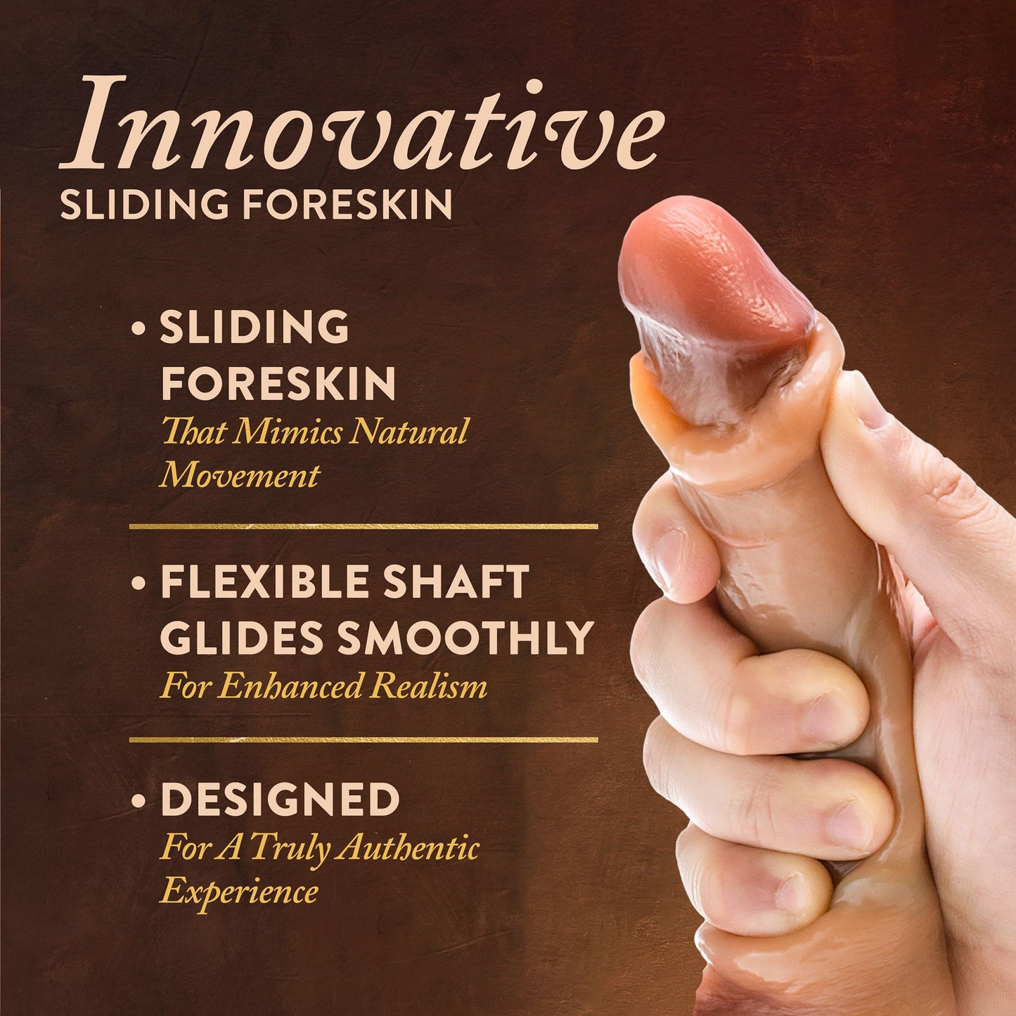 Blush - Renaissance DaVinci Dildo met Schuivende Voorhuid - 20 cm