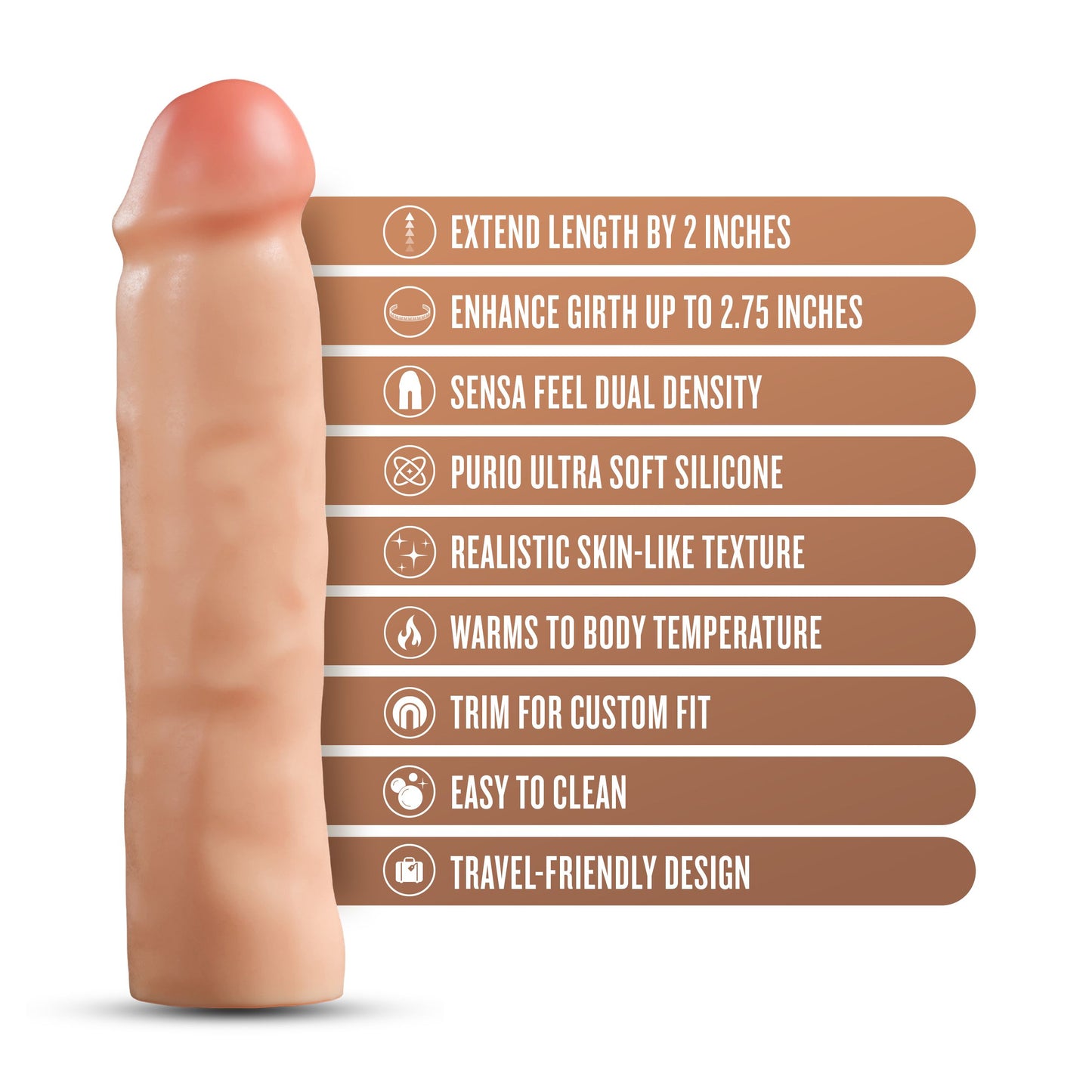 Blush - Performance Plus Tenacity Penis Xtender Siliconen - 5 cm