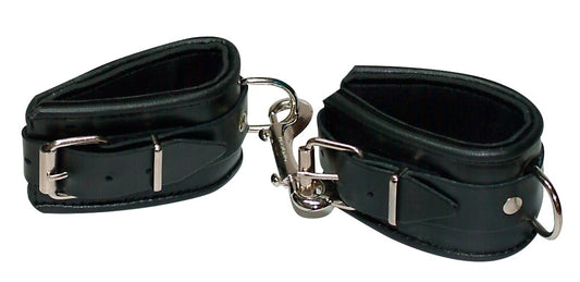 Leather Handcuffs Padded
