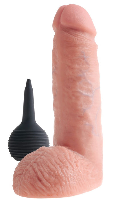 Squirting Cock with Balls 8"