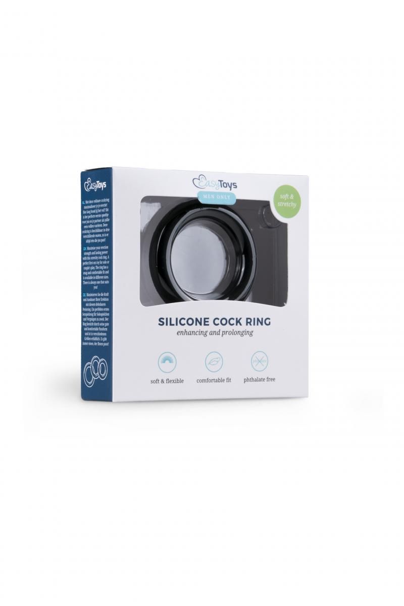 Siliconen Cockring Medium - Zwart