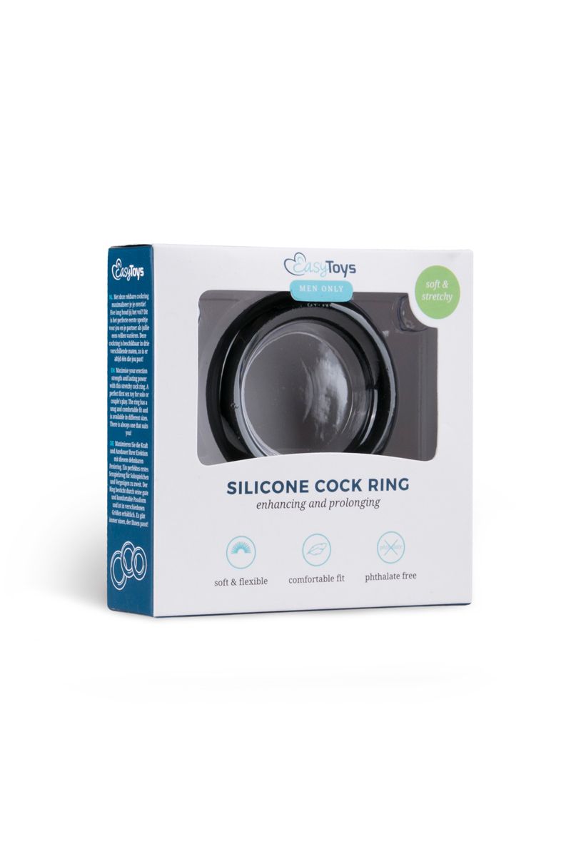 Siliconen Cockring Large - Zwart