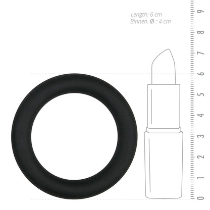 Siliconen Cockring Large - Zwart