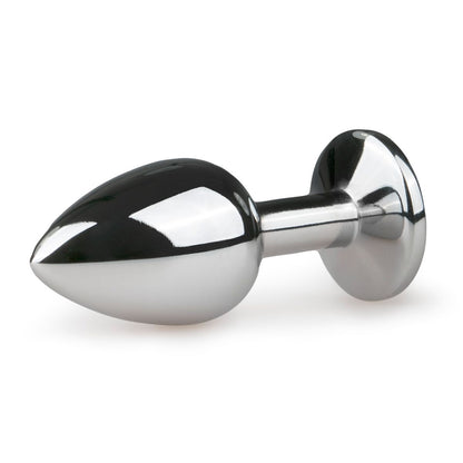 Metalen Buttplug met Zilveren Diamant - S