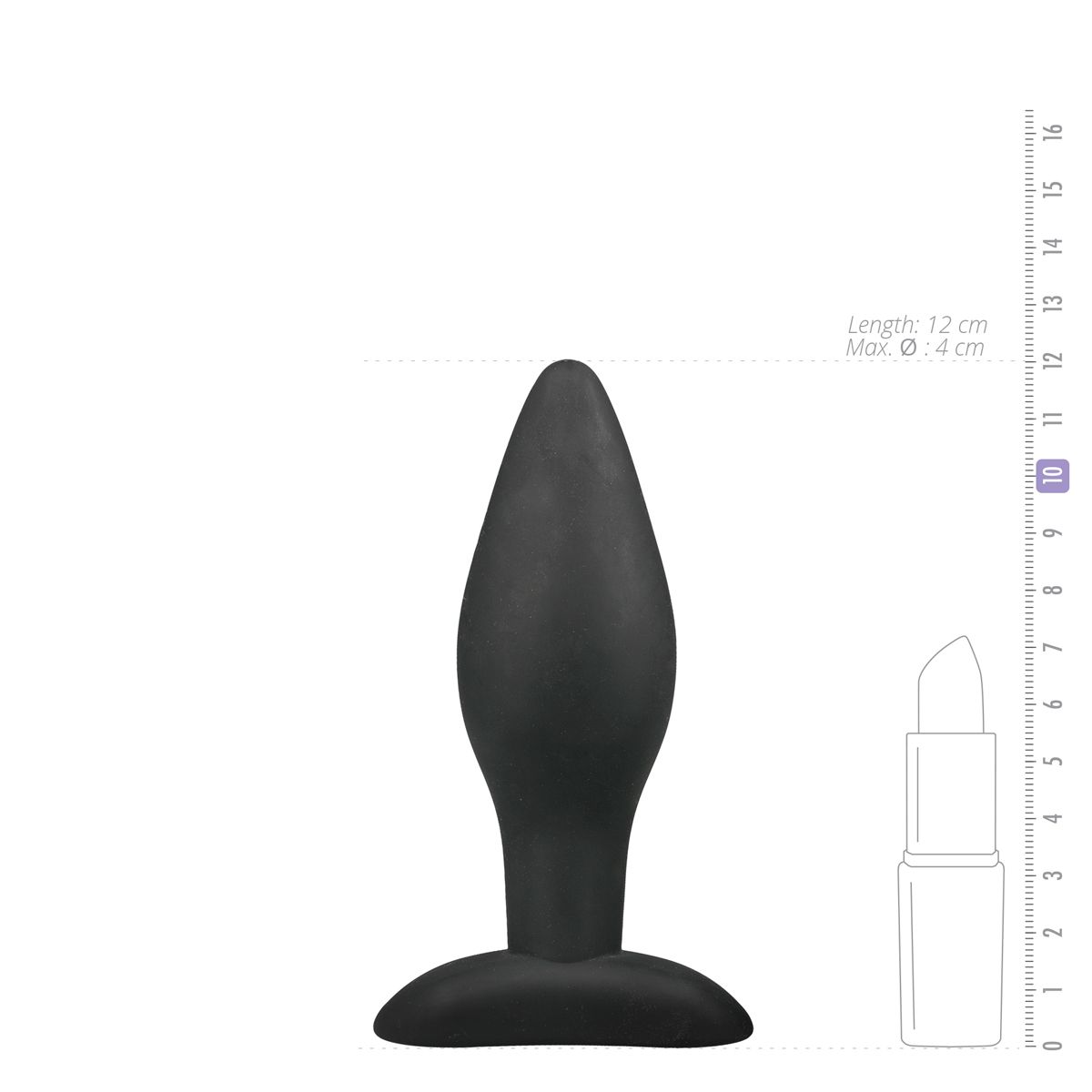 Medium Zwarte Siliconen Buttplug
