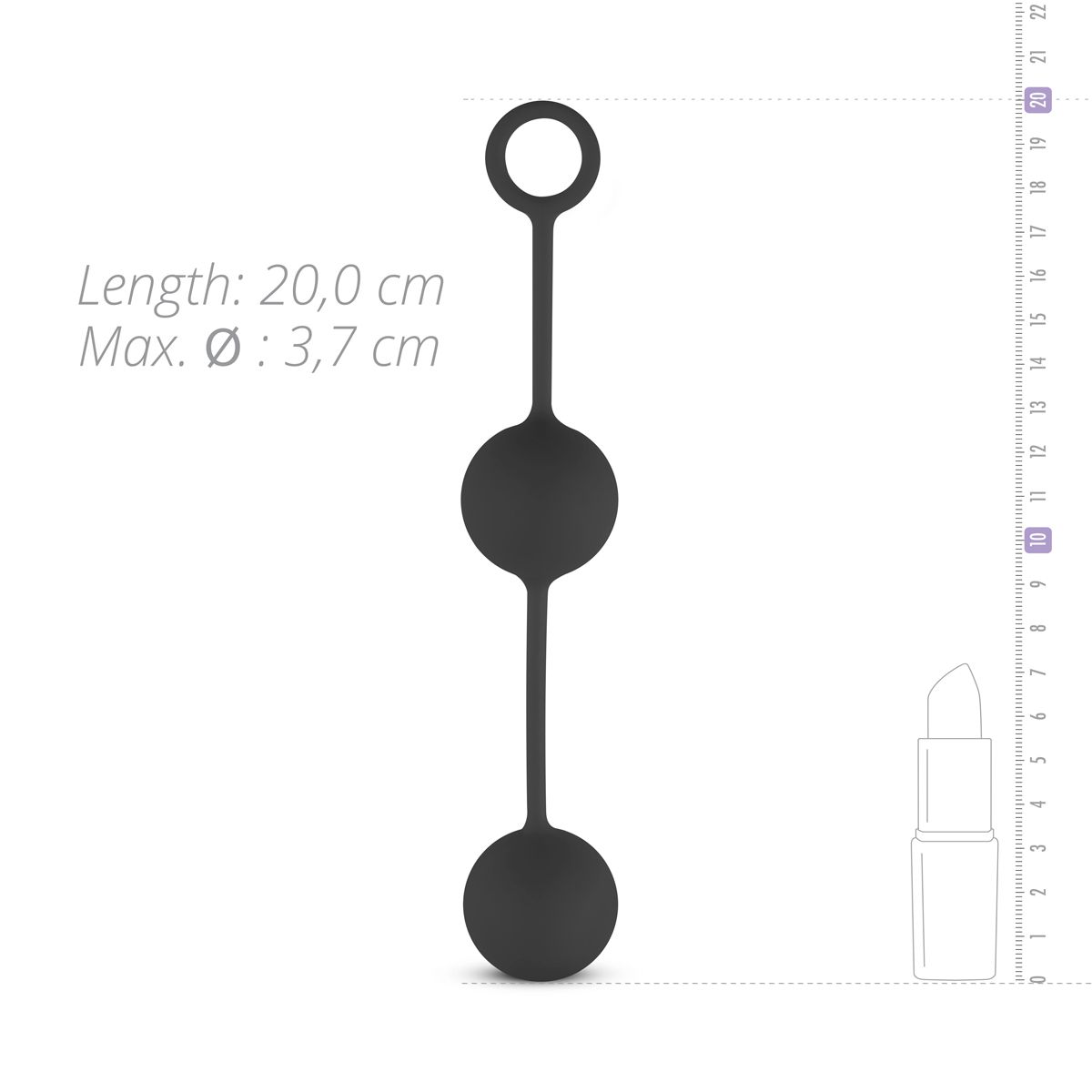Canon Balls Vaginaballetjes Met Contragewicht - Zwart
