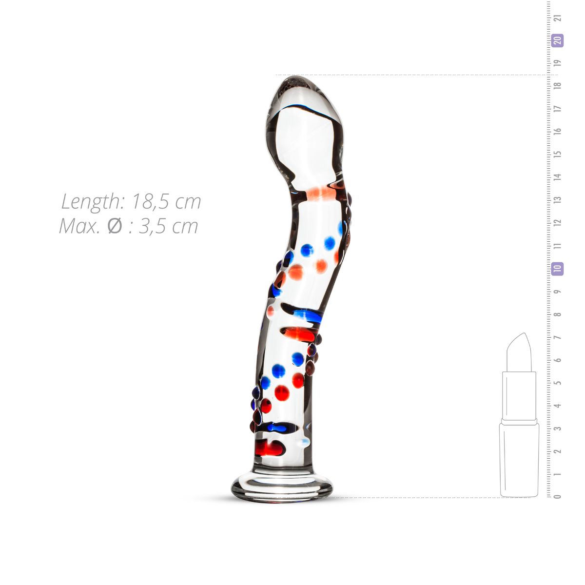 Glazen G-Spot/Prostaatdildo No. 3