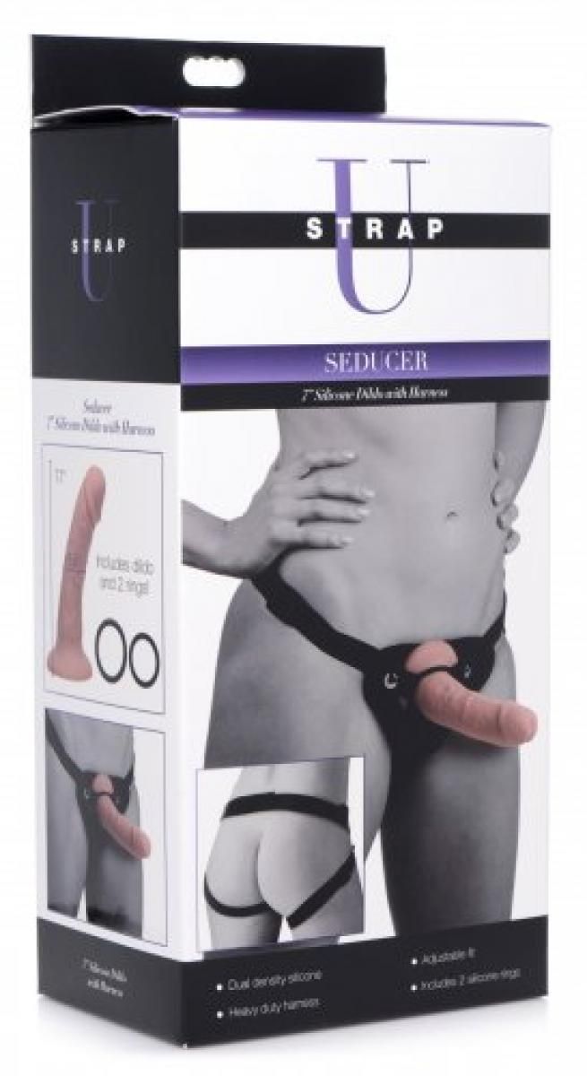 Seducer Siliconen Dildo Met Harnas - 18 cm