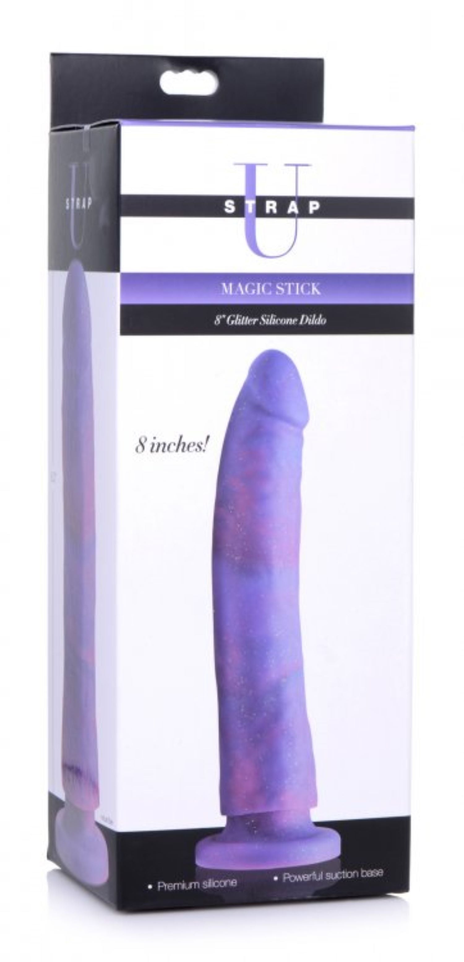 Magic Stick Siliconen Dildo Met Glitters - 20 cm