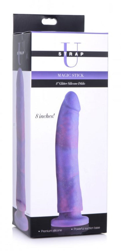 Magic Stick Siliconen Dildo Met Glitters - 20 cm