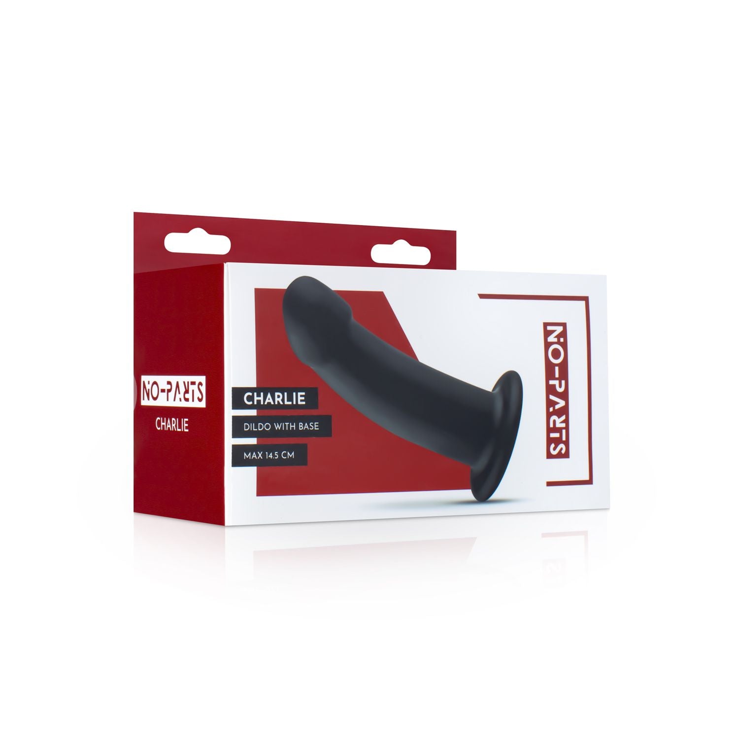 No-Parts - Charlie Dildo 14.5 cm - Zwart