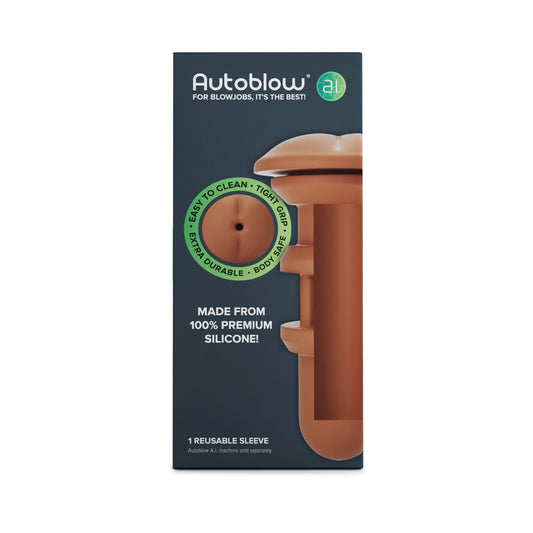Autoblow - A.I. Siliconen Anus Sleeve - Bruin