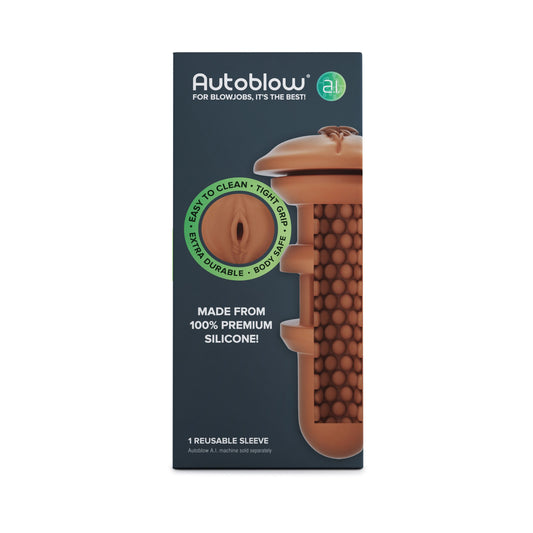 Autoblow - A.I. Siliconen Vagina Sleeve - Bruin