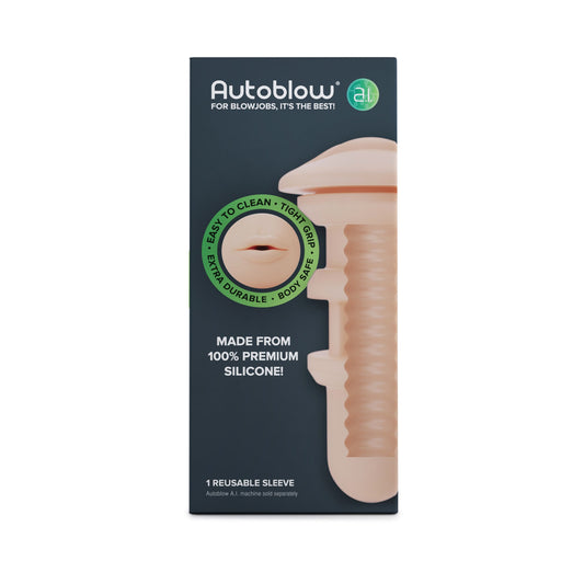 Autoblow - A.I. Siliconen Mond Sleeve - Beige